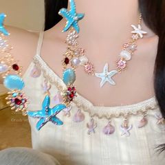 小众海星形设计通勤不对称项链锁骨链气质简约复古冷淡风高级轻奢