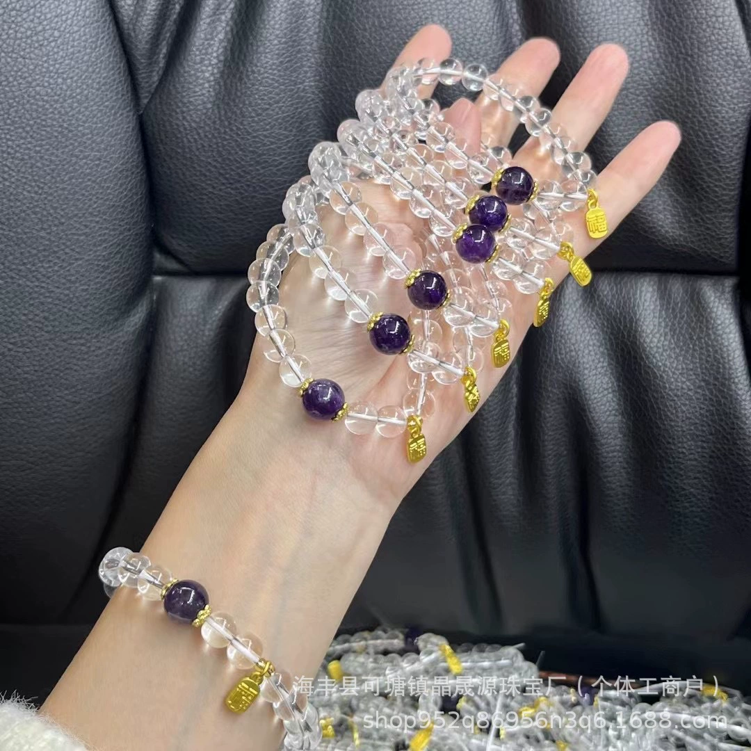 Оригинальный белый хрустальный ледяной браслет из белого стекла