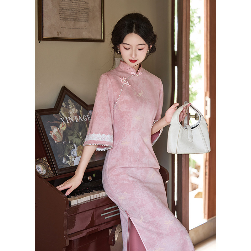 2025年秋装新款女装新中式国风气质高级感女神范改良旗袍连衣裙子|undefined