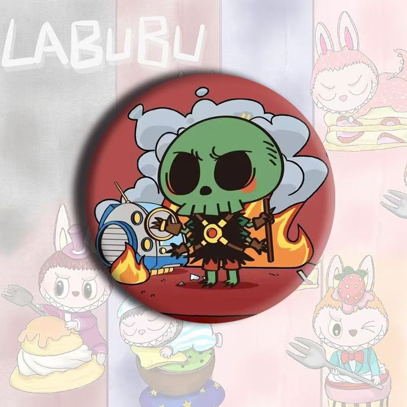 LABUBU ラブブバッジアニメ漫画バーブックバッグ装飾ペンダント 58 ミリメートルバッジペンダント周辺機器|undefined