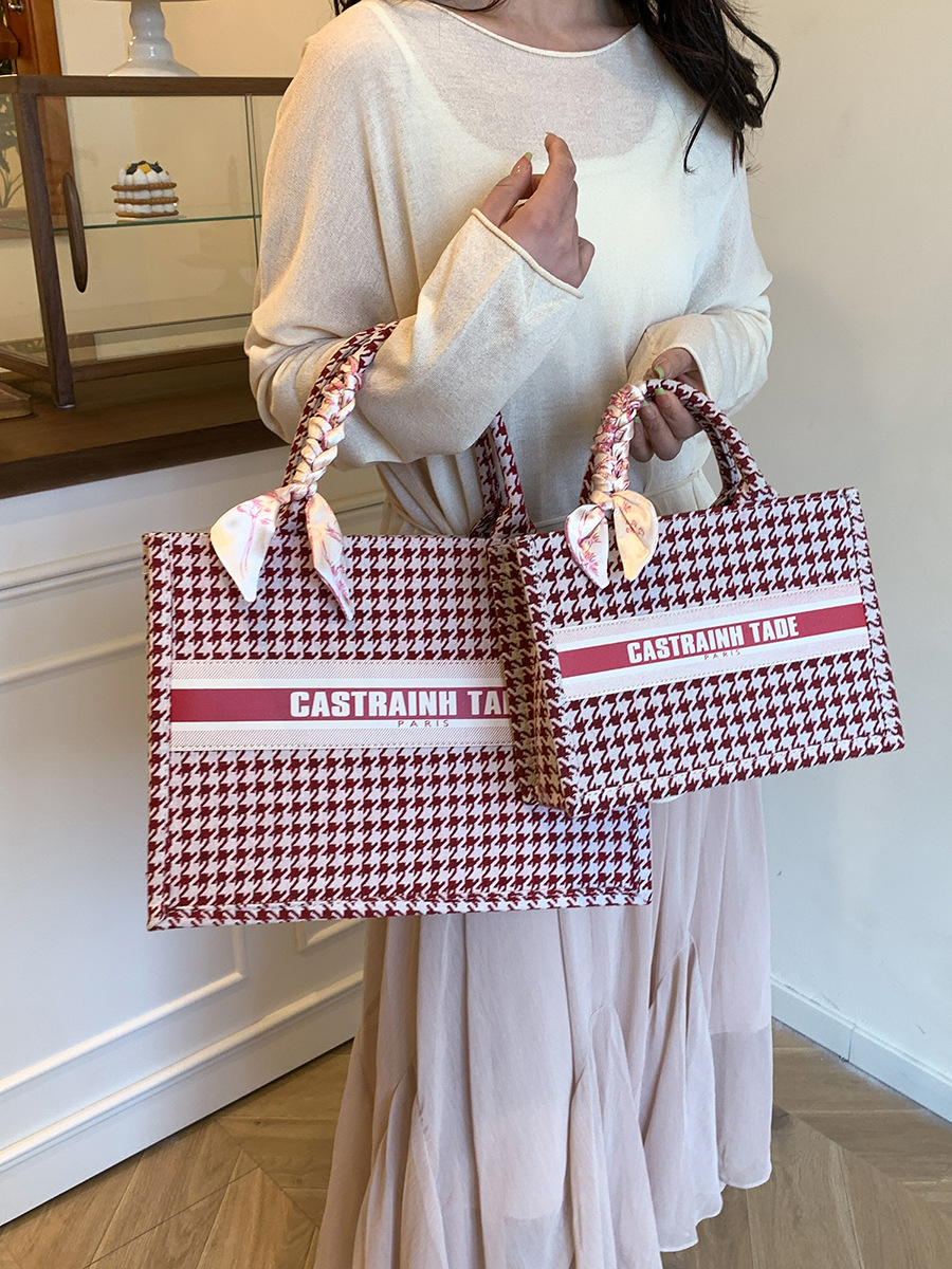 Bolso retro de gran capacidad para mujer 2025 nuevo bolso de pata de gallo de moda bolso de viaje casual