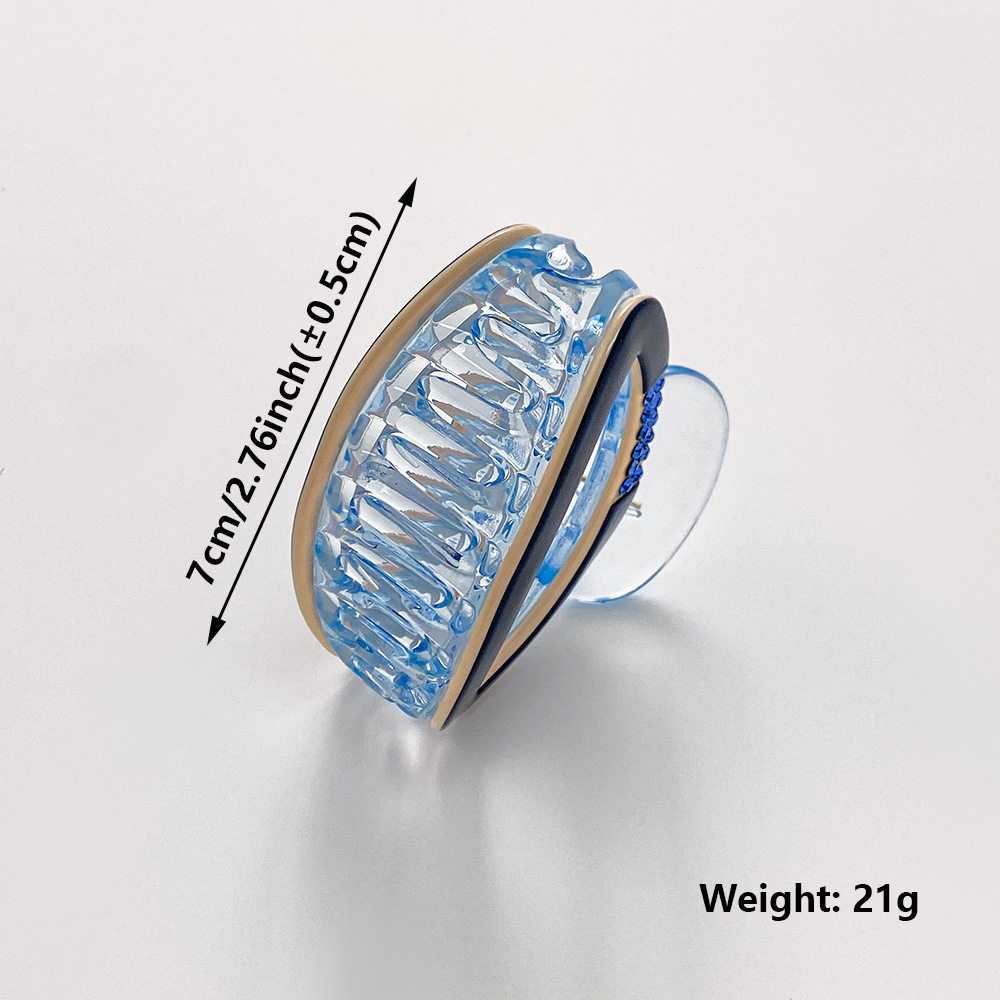 Diamond Oval Hair Clip - Gold