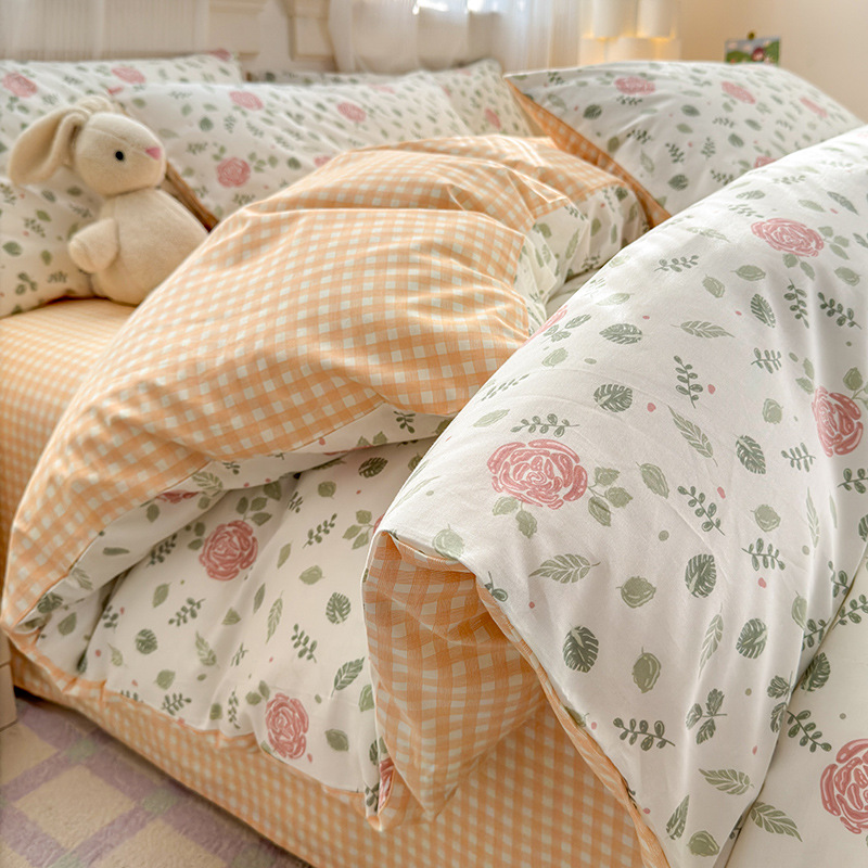 Funda de edredón de algodón de una sola pieza 2024 nueva sábana de algodón cubierta de edredón individual 150x200x230 sábana