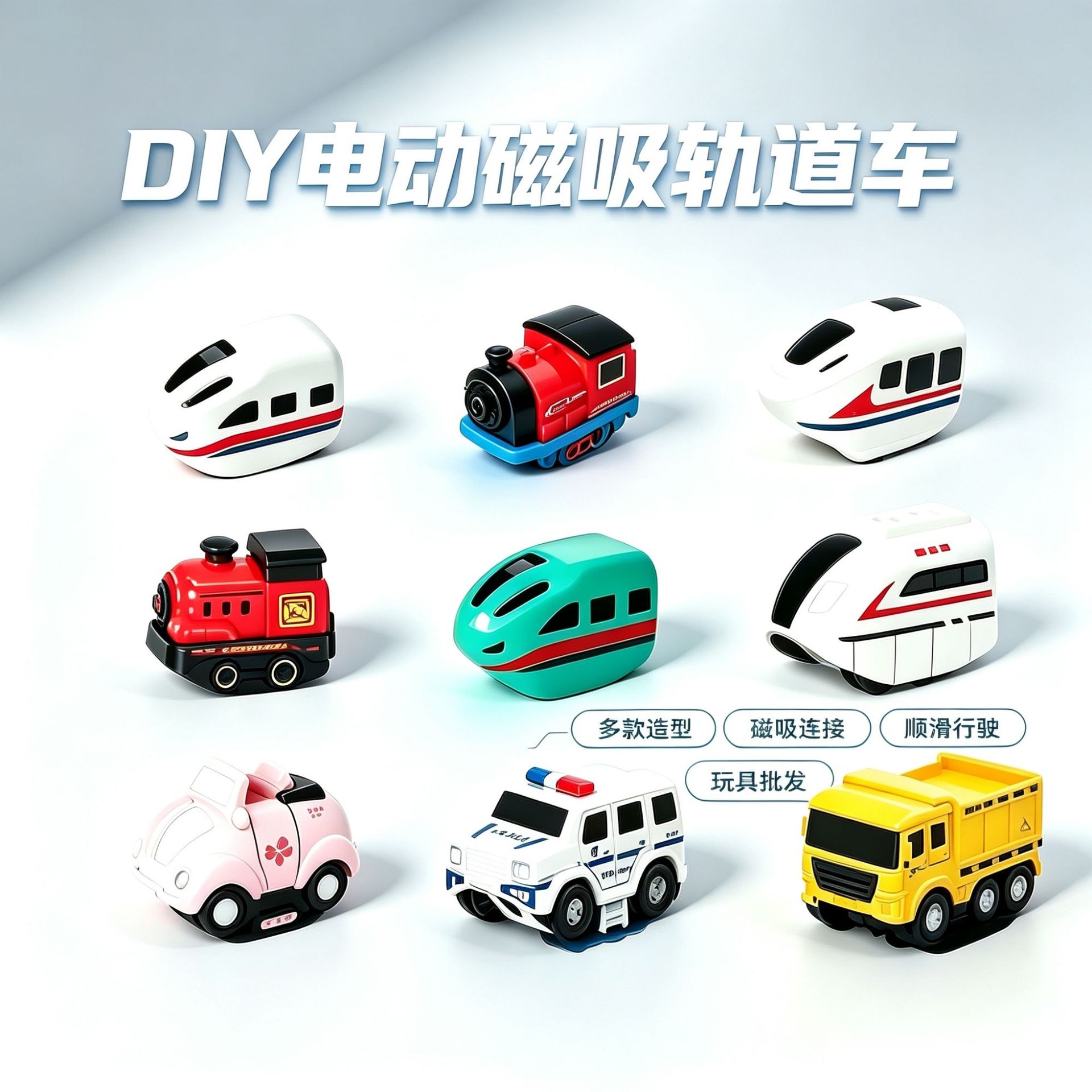 Cross-border Magnetic Lifting Ladder Anti-Gravity Track Electric Car High-Speed Rail Train Magic Track Children's DIY Assembly