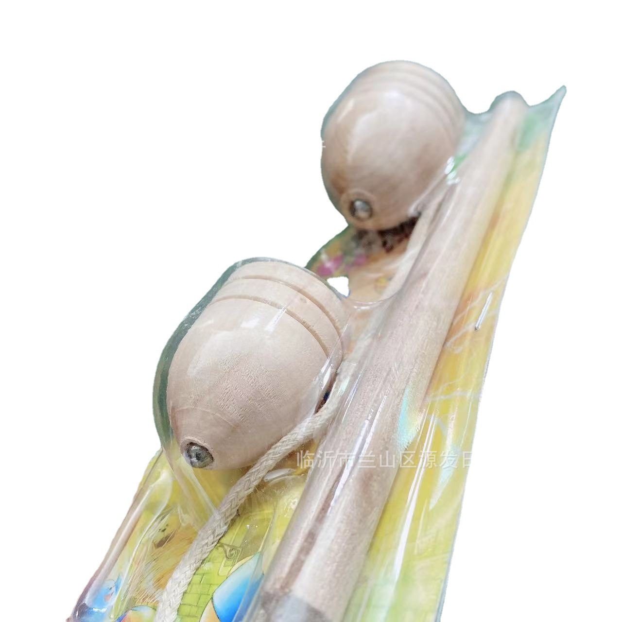 Juego de tarjeta de blister de juguete para niños giroscopio de madera tipo látigo puesto de juguete tradicional nostálgico al por mayor 2 yuanes grandes almacenes