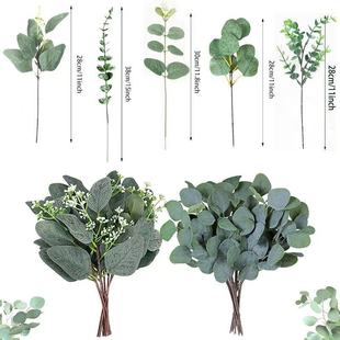 Artificial Eucalyptus Cross-border Flower-arranging Table Decoration Eucalyptus Leaves Single Eucalyptus Simulated Flower