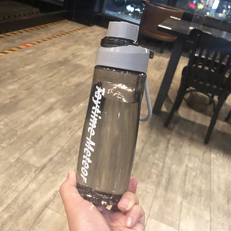 水杯大容量简约拧盖塑料杯健身运动水杯带刻度随手杯有茶隔水瓶