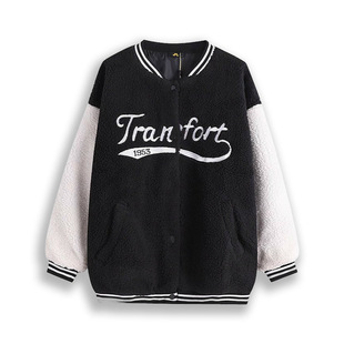 130-320 Plus Size Women's Thickeneded Polar Fleece Baseball Uniform 2025 Autumn and Winter Style Slightly Fat Sister Casual Embroider