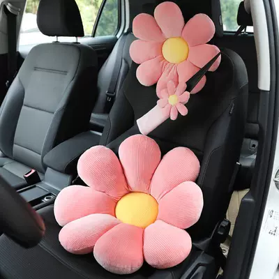 Headrest: creative flower car neck
