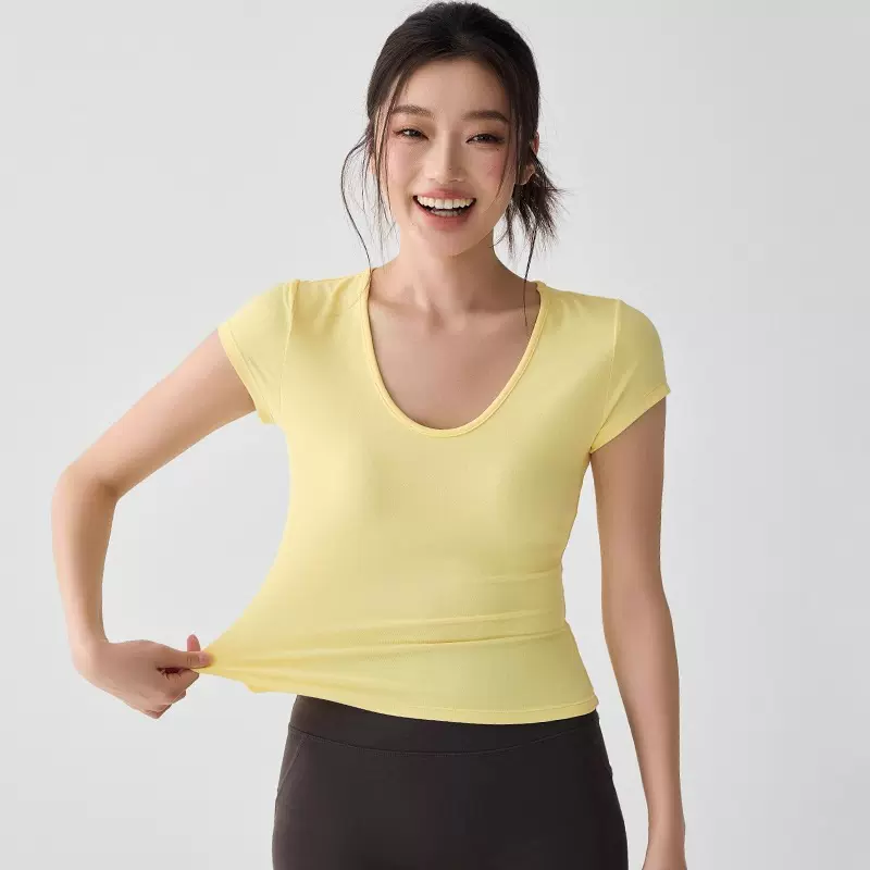 休闲时尚韩版套装收腰正肩修身短袖T恤女夏季速干短裤跑步两件套