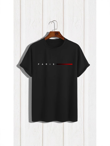 Men's Summer Pure Cotton Loose Paris Alphabet Print Casual Crew Neck Short Sleeve T-Shirt Top, Ship One Item for DZ