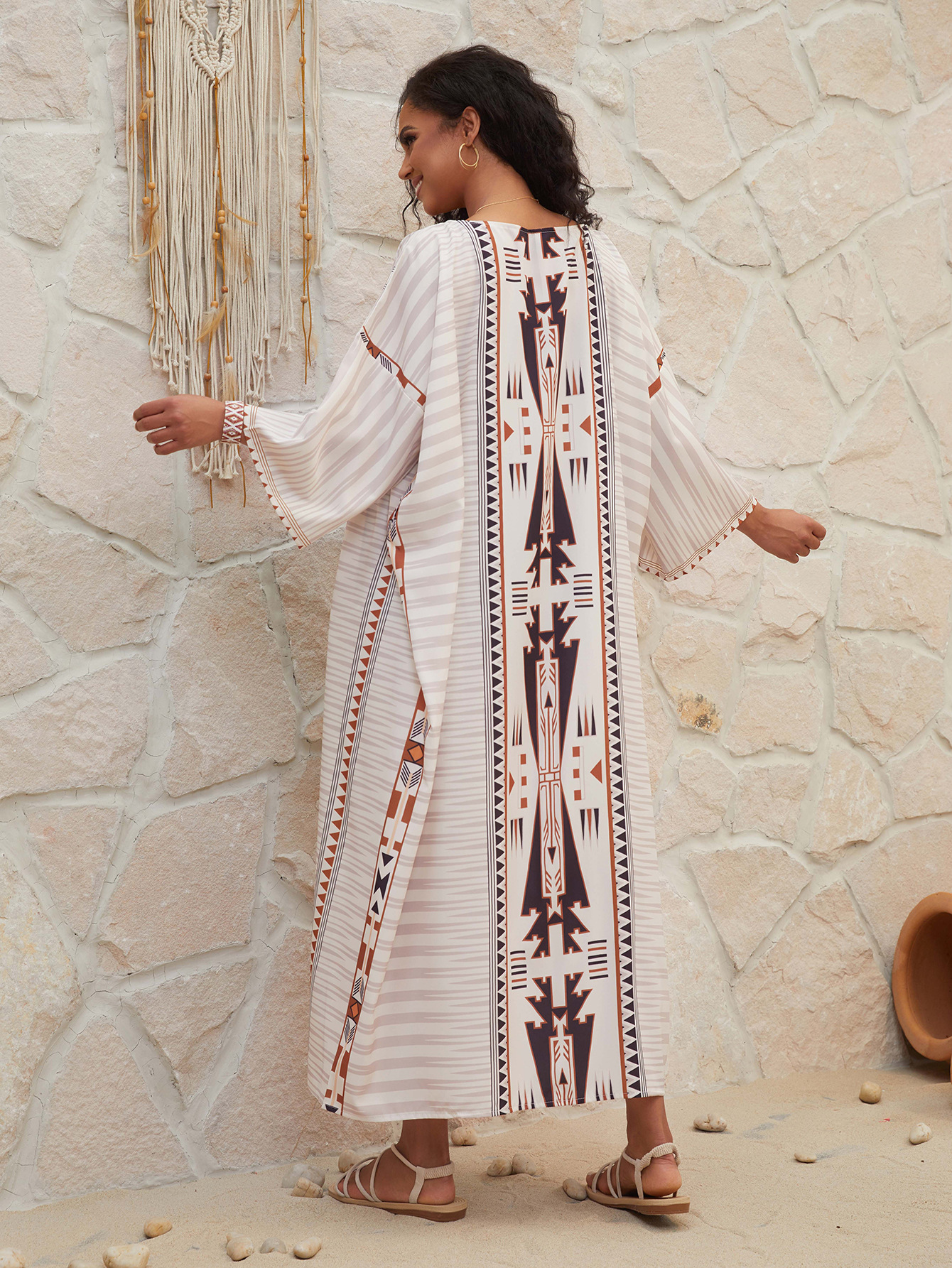 Blusa de playa europea y americana transfronteriza blusa exterior de bikini vestido de vacaciones junto al mar cárdigan de protección solar kimono 1D135