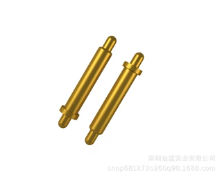 双向伸缩弹力顶针电极触点电子编带弹簧铜镀金连接器电极触点弹簧