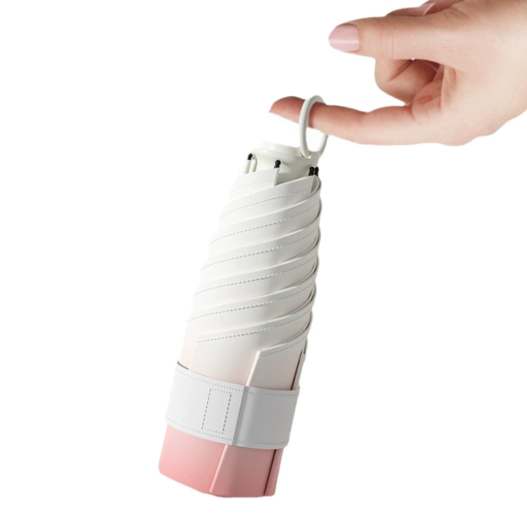 Small high quality handheld umbrella solar-powered, sun protection, gradient