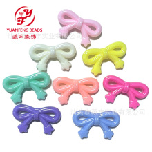 实色亚克力马卡龙星星蝴蝶结飘带串珠散珠DIY手工饰品手机链挂件