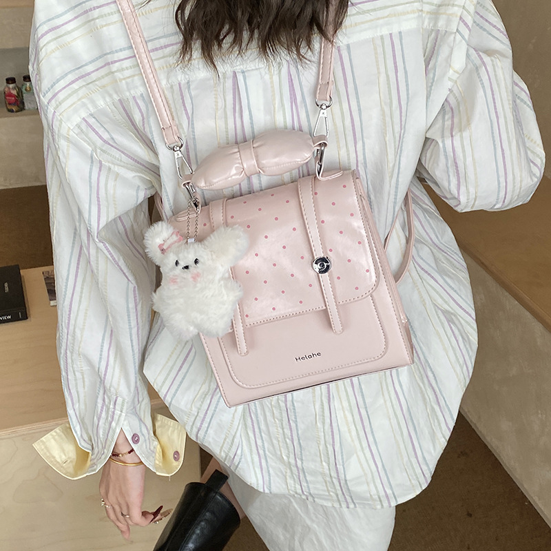 Dulce pequeña mochila fresca para niños y niñas, lindas mochilas de arco para bebés, mochilas de mano coreanas nuevas mochilas para niños