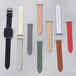 For iwatch se apple watch strap apple watch s9/s8/S10 cowhide rhombus women