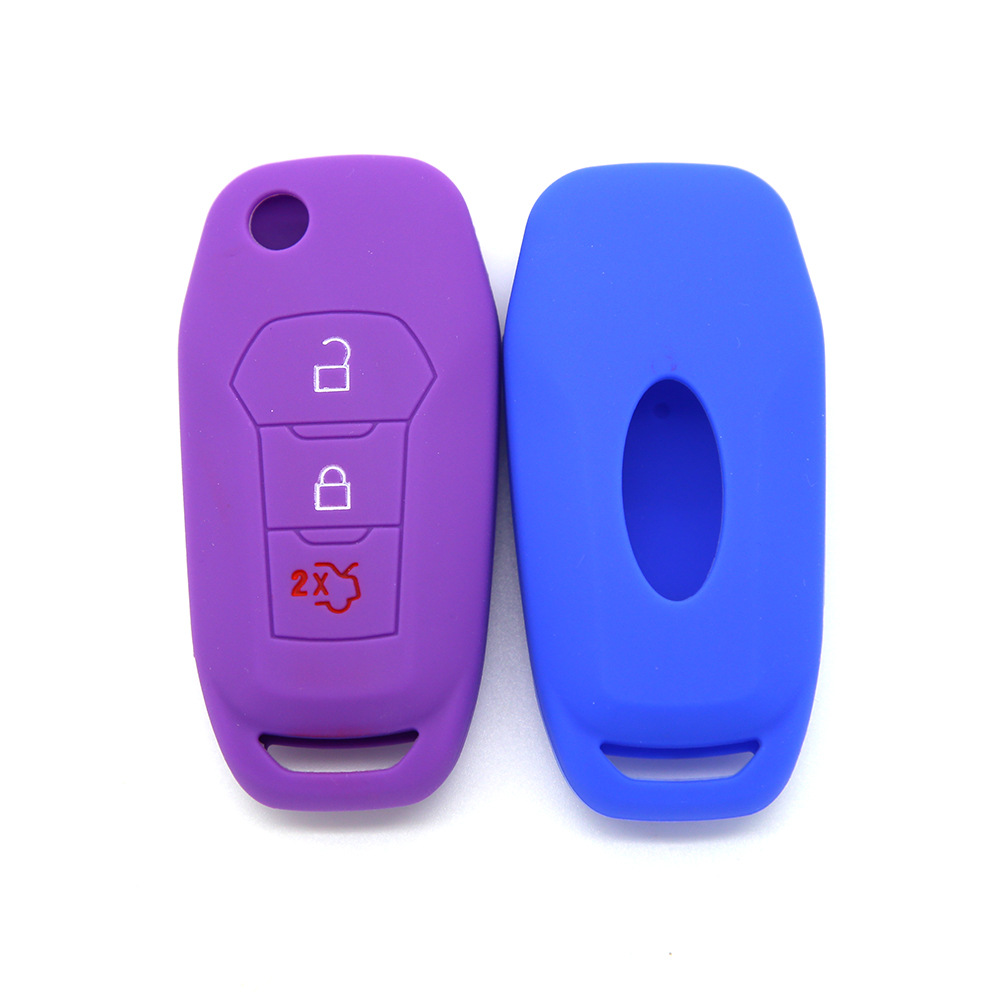 Silicone Key Cover for Ford Focus Mondeo 3-Button Folding Key