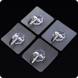 Creative strong viscose transparent hook balloon chain hook female buckle load-bearing seamless nail-free claw strong hook
