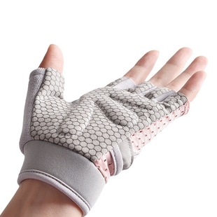 Spot Sports Fitness Half Finger Gloves Women's Summer Thin Equipment Training Dumbbell Training Anti-skid and Anti-cocoon Breathable