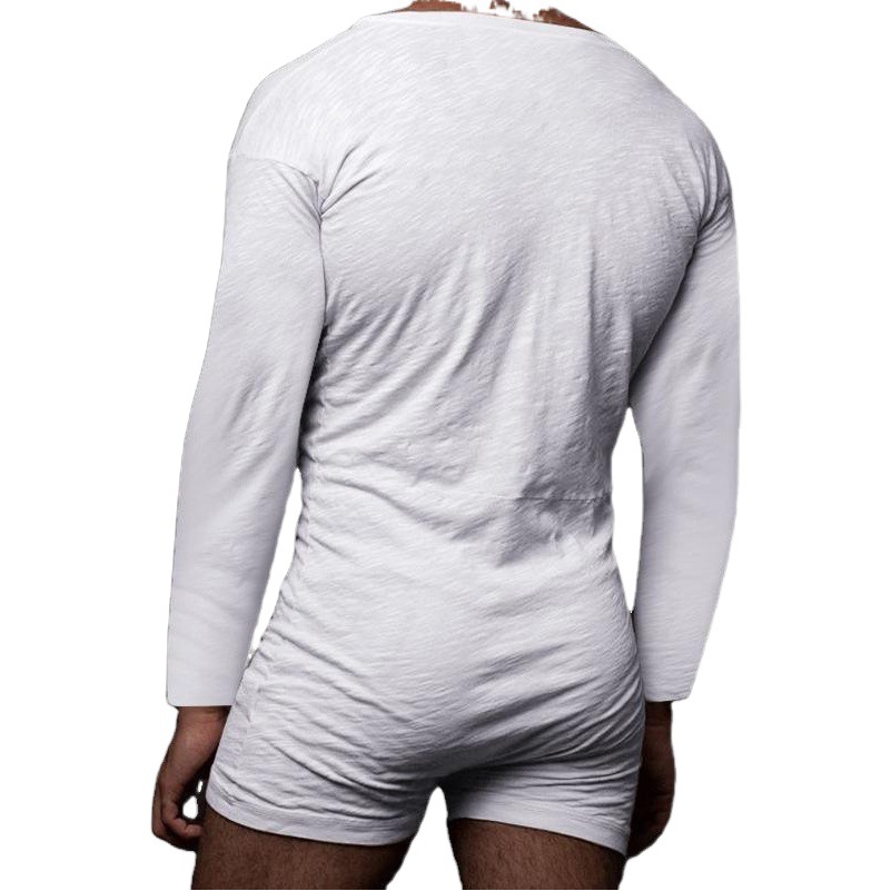 Mono ajustado de color sólido 2025, estilo europeo y americano, ropa de estar por casa, mono sexy de manga larga, ropa informal para el hogar