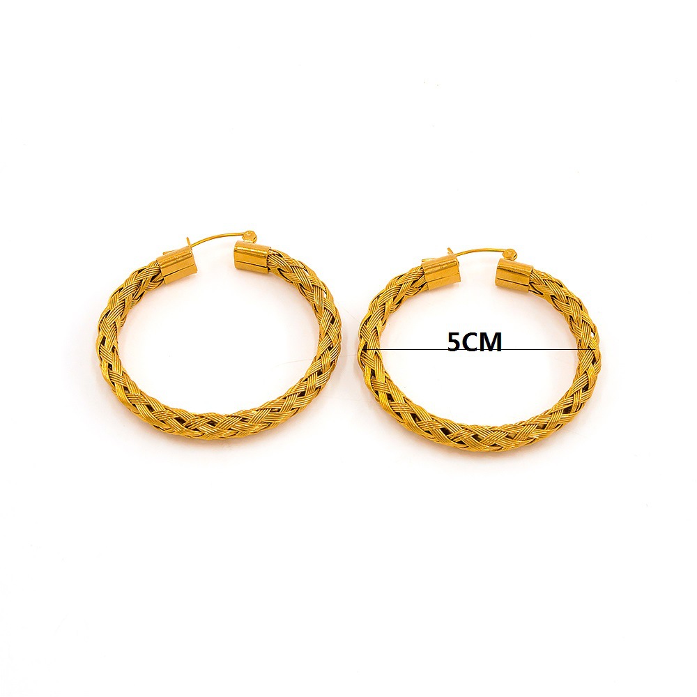 Fashion Style Fashion Geometric Stainless Steel Plating Earrings 1 Pair