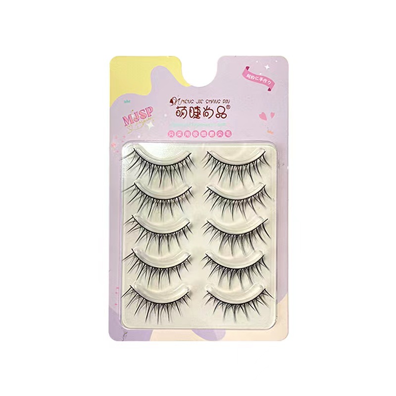 Linda pestaña shangpin a09 pequeño diablo natural grueso hilo de algodón tallo dibujos animados Barbie hadas pestañas falsas