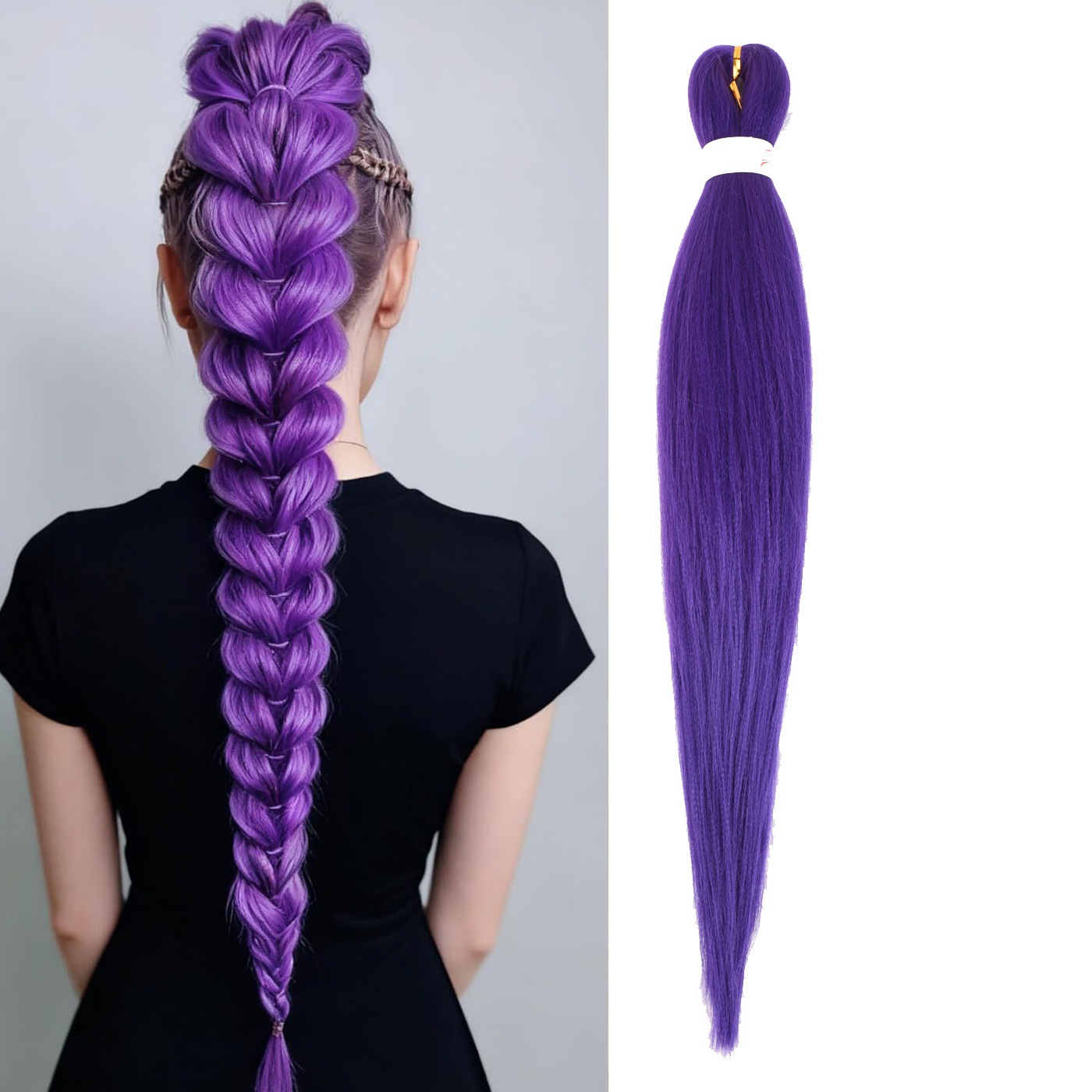 Skpop Caza de brujas anime cos Rumi rumi pelucas de niños púrpura trenzas clipper caballo cola pelucas