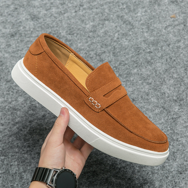 Zapatos de skate anti-veludera transfronterizos de tamaño grande para hombres, zapatos de skate de moda europeos y estadounidenses, zapatos de skate casuales de negocios para hombres