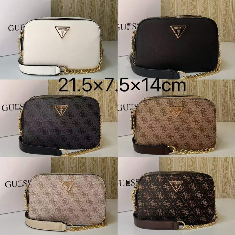 New foreign trade European and American style printed retro inverted triangle chain spliced camera bag small square bag shoulder crossbody bag for women