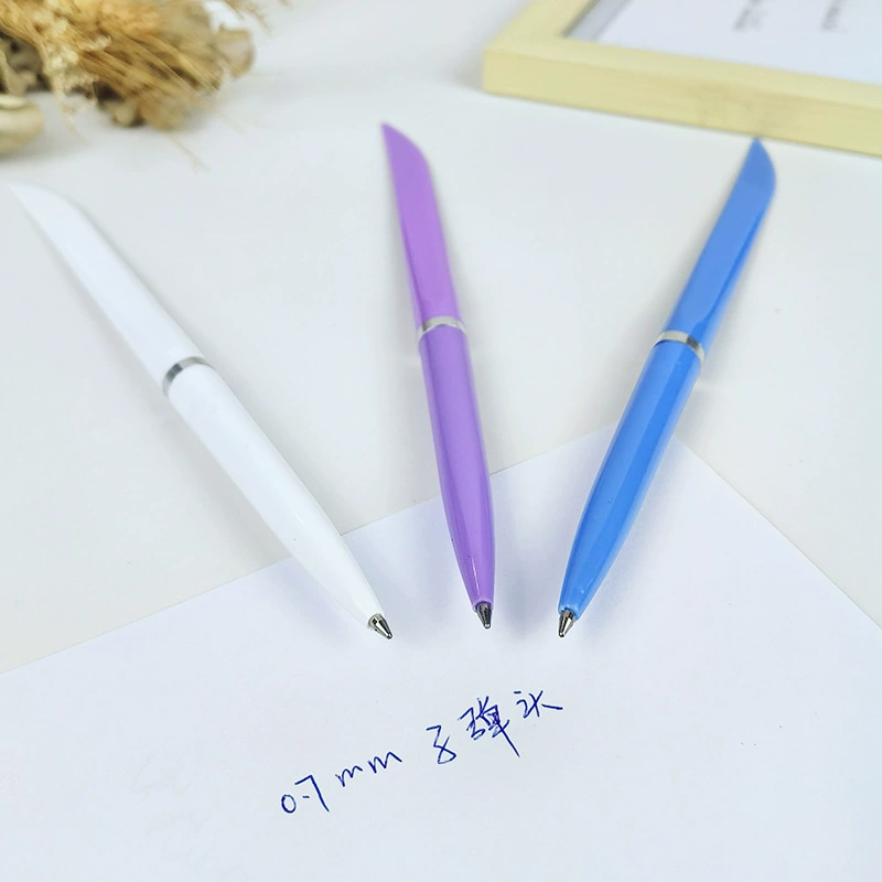 Blue ballpoint pen for office, knife, 0.7mm, wholesale