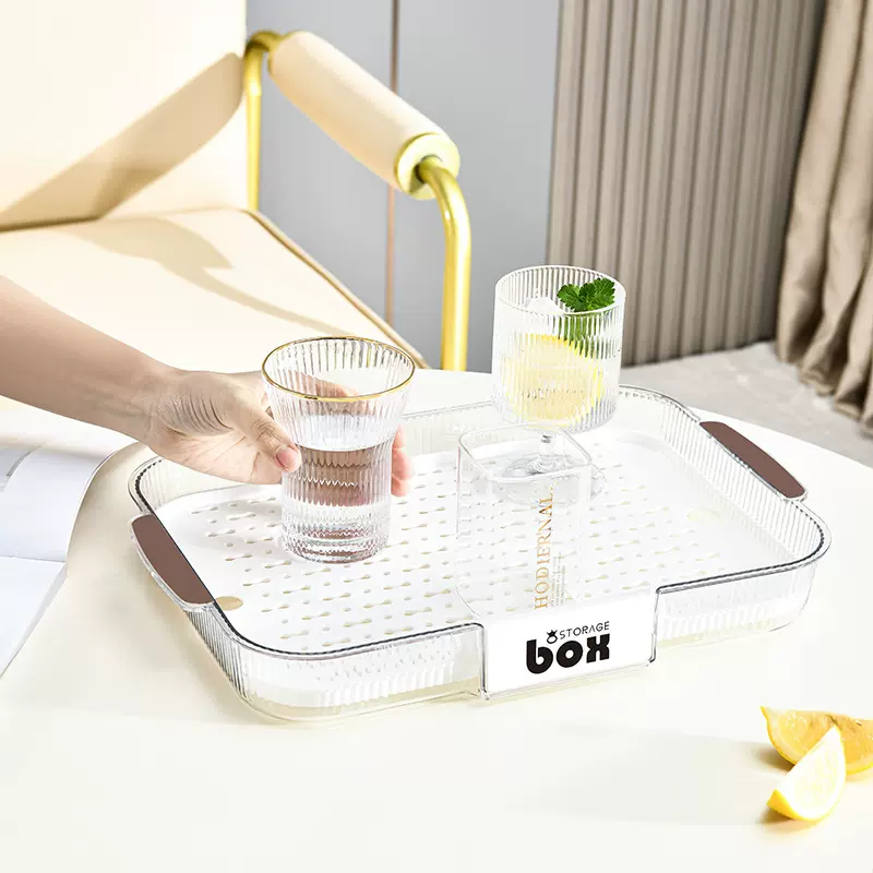 沥水盘家用客厅茶几双层托盘架茶具杯子沥水架厨房收纳果蔬置物架