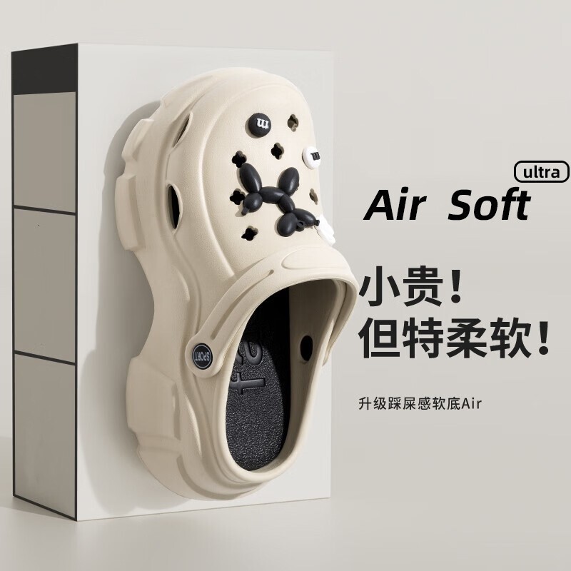 2025 Thick-Soled Heightening Croc Shoes Popular Women's Office Non-Slip Breathable Operating Room Baotou Half Slippers Women's Summer