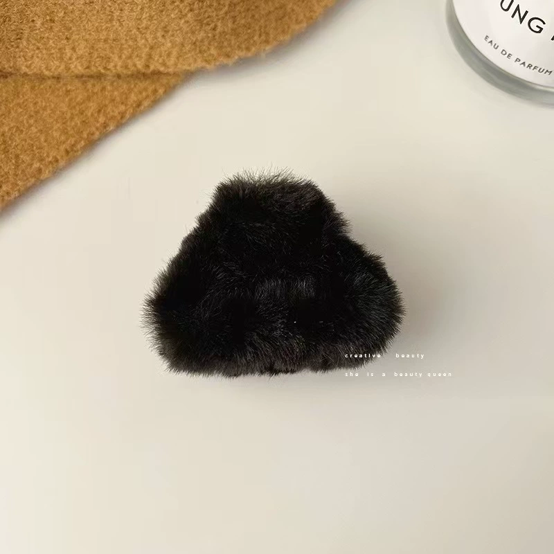 Плюшевая заколка-краб, корейский стиль, искусственный мех, длина 8–14 см