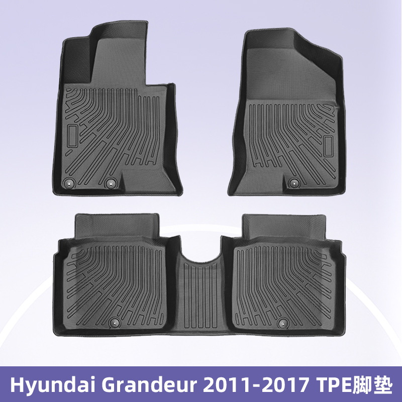 Para Hyundai Grandeur2011 - 2017 Combustible 3D todo el tiempo TPE almohadilla de pie cojín de colateral
