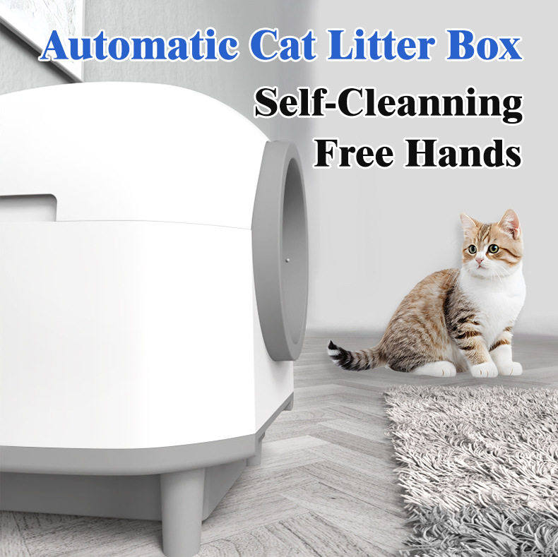 lavabo inteligente para gatos totalmente cerrado inodoro de limpieza automática semiabertura inodoro para gatos de gran capacidad fábrica de chaohong