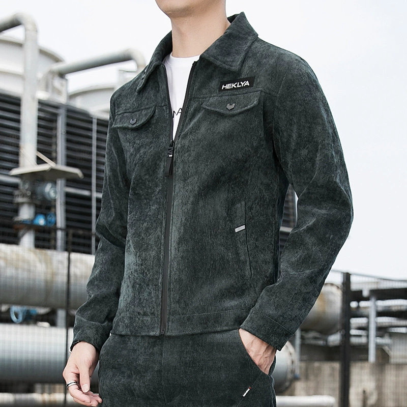 Осенний костюм, вельветовая куртка, брюки, корейский стиль, slim fit