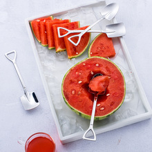 创意304不锈钢勺子西瓜铲勺家用西瓜铁锹勺雪糕勺子甜品勺子批发