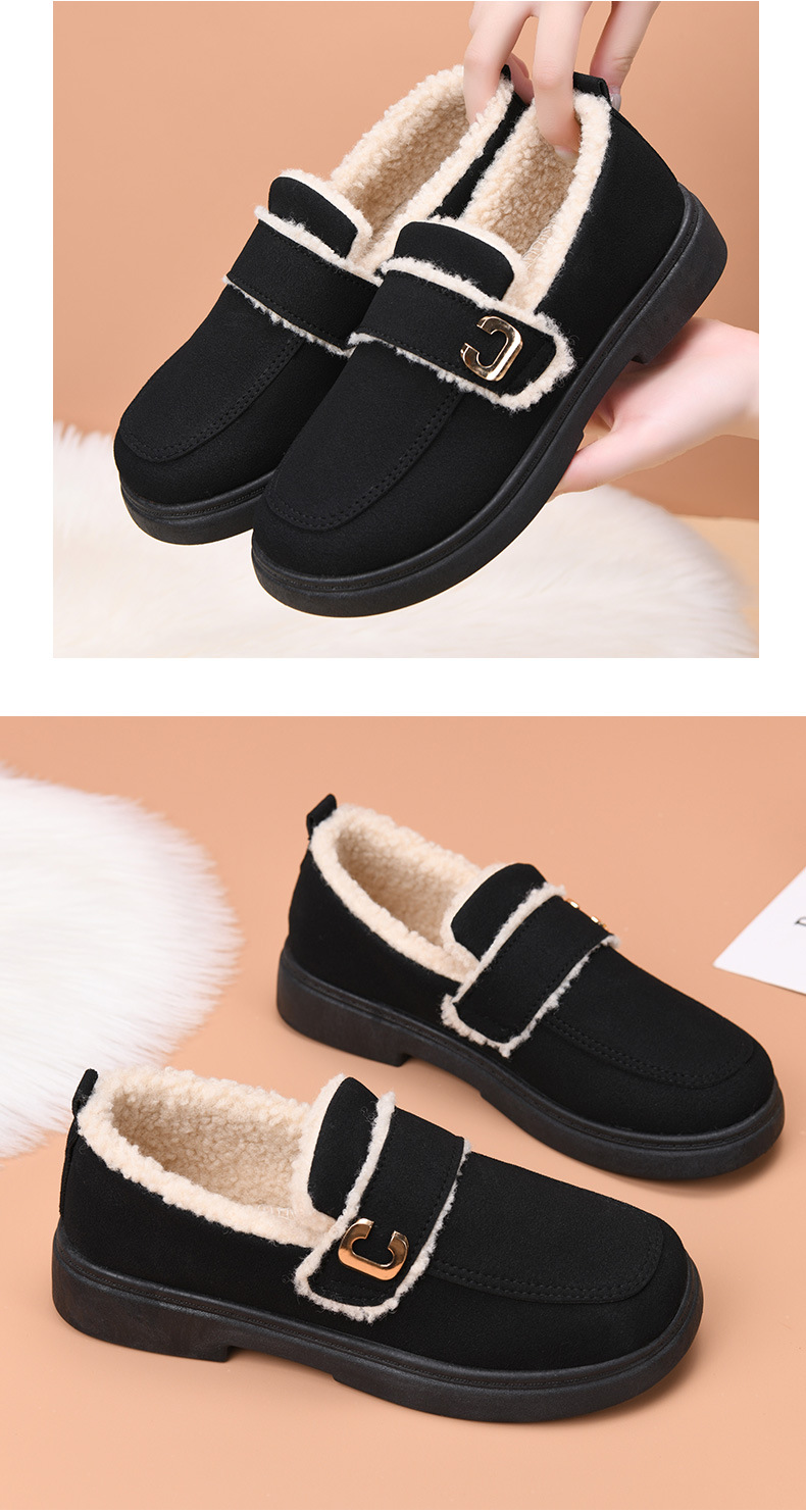 Doudou shoes women's winter models fleece thickened women's casual cotton shoes fashionable and comfortable warm mother shoes_voghion.com