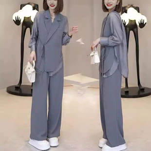 Summer thin suit, set, plus size, Korean style