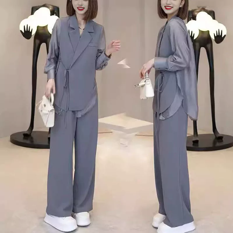 Summer thin suit, set, plus size, Korean style