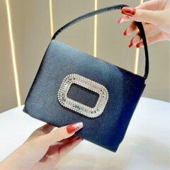 新しいハイエンドの女性のバッグ、セレブの気質、小さなダイヤモンドがちりばめられたハンドヘルドスクエアバッグ、イブニングバッグ、チェーンショルダークロスボディハンドバッグ