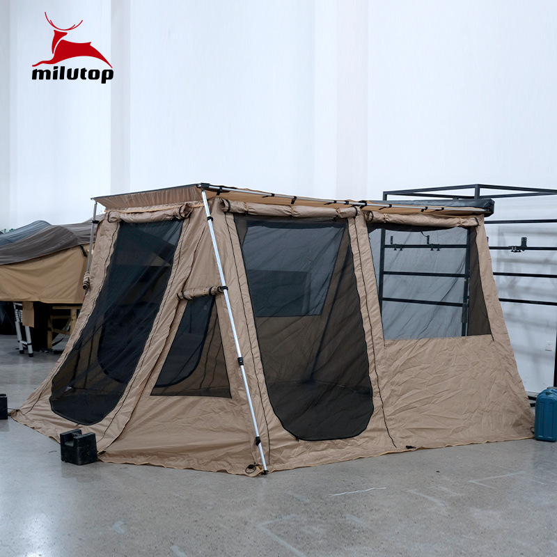 Casa de tela de fábrica directa de ciervo misterioso Carpa lateral Carpa lateral Casa de red de hilo Casa de tela dos en uno Casa de tela trapezoidal