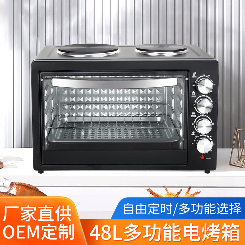 クロスボーダーダブルバーナー 48L 電気オーブン家庭用多機能ベーキング新しいオーブン卸売電気オーブン外国貿易メーカー|undefined