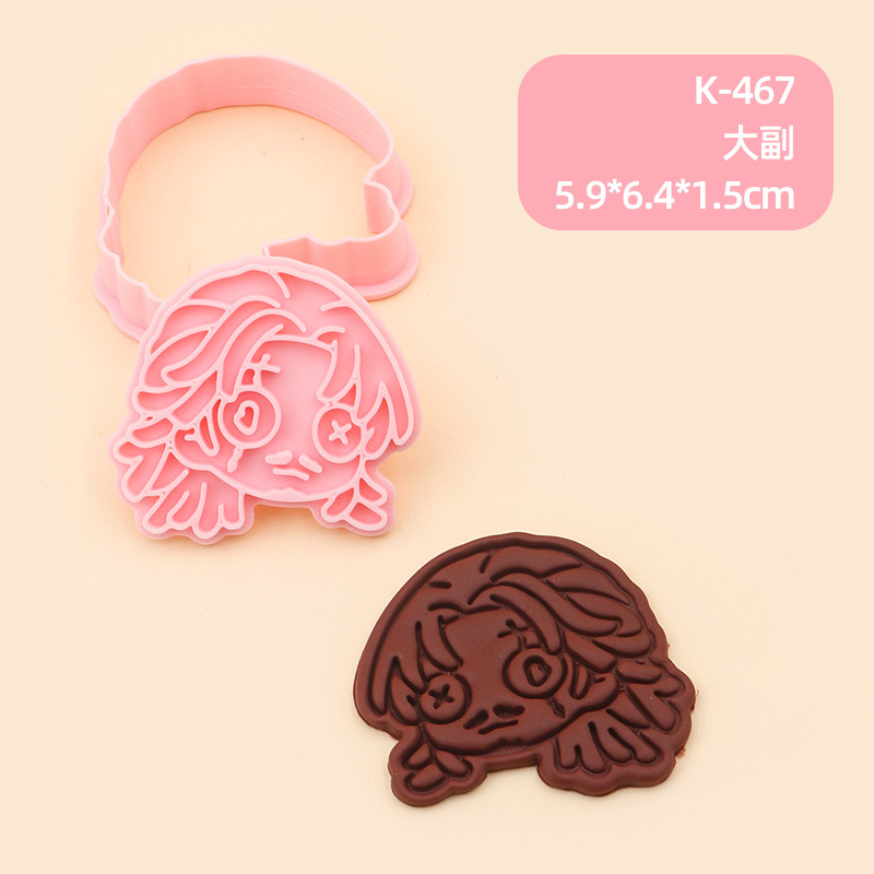 Juego de Moldes para Galletas 3D Personajes de Anime de Plástico para Repostería image 71