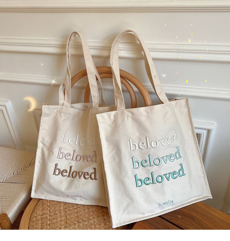 Embroidered Tote Canva Bag