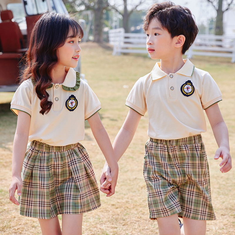 Kindergarten uniforms, summer clothes, children's pure cotton class uniforms, teacher primary school uniforms, summer suits, performance clothes, performance clothes