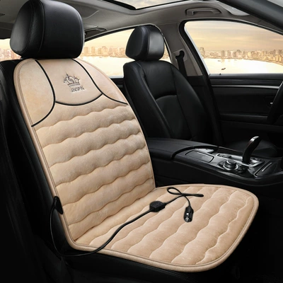 New Elastic Cotton Universal Car Heated Seat Cushion Plush Seat Cover 12V Heating Pad Interior Accessories Wholesale (Multi-function pad) - ordinary-single-seat-not-heated-zh-down-cotton-warm-rice