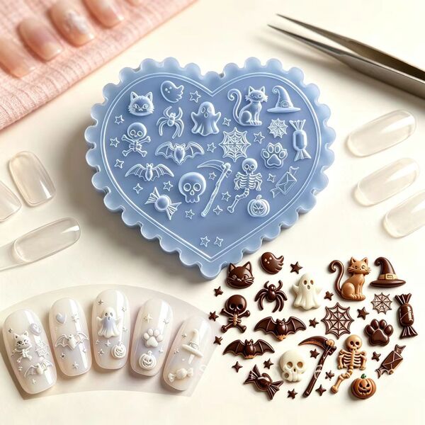 Silicone mold for manicure handmade
