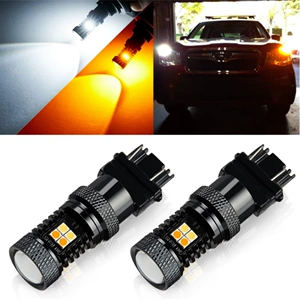 Ebay Amazon's New Car Led Turn Signal Brake Light 3157 3030 16Smd White and Yellow Reversing Dual Color